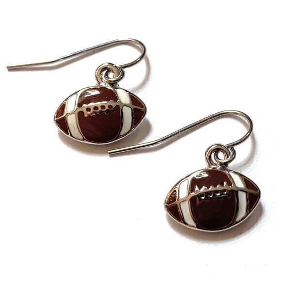 Darlene's Gift Shop Jewelry - Football Dangle Earrings Womens Girls Sports Jewelry Gifts Handmade USA
